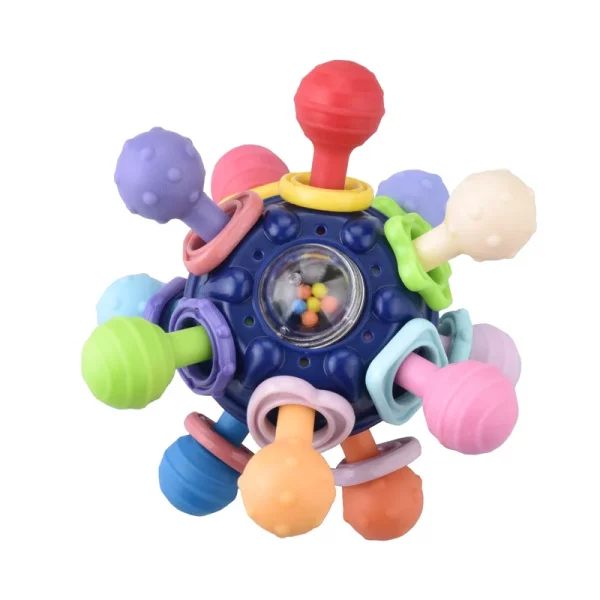 Brinquedos sensoriais para bebês 0-12 meses - Bola / Chocalho / Mordedor de silicone - Image 8